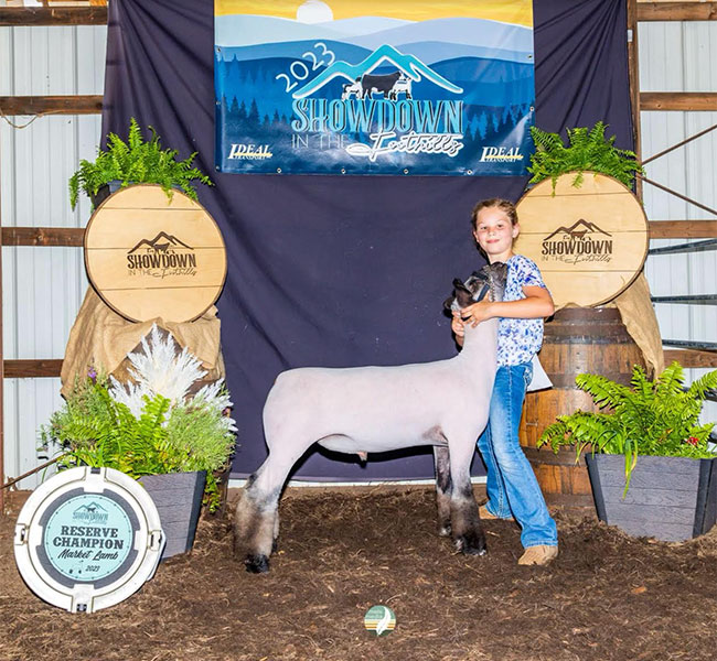 Reserve Overall Champion Lamb<br />
Showdown in the Foot Hills, NC