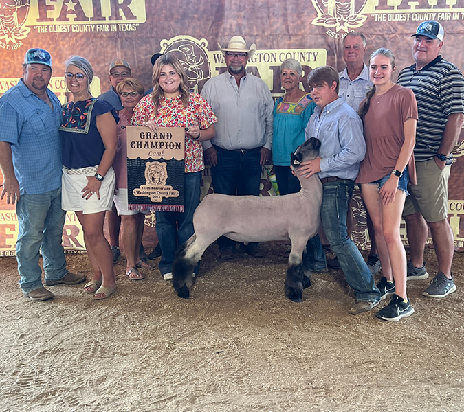 Grand Champion Market Lamb<br />
Washington County, TX